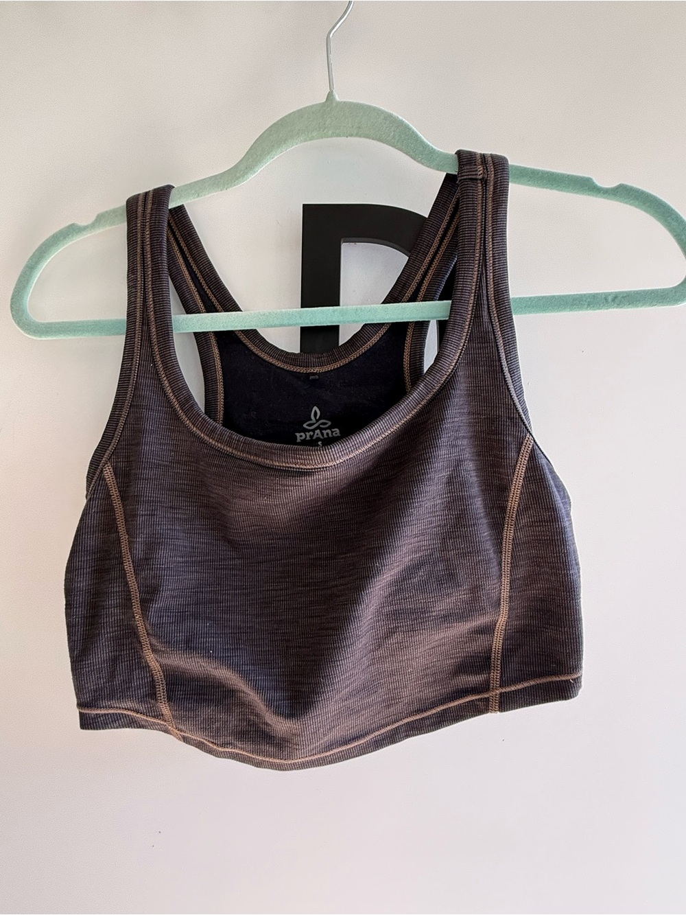 Prana Women's Grey Racerback Sports Bra
